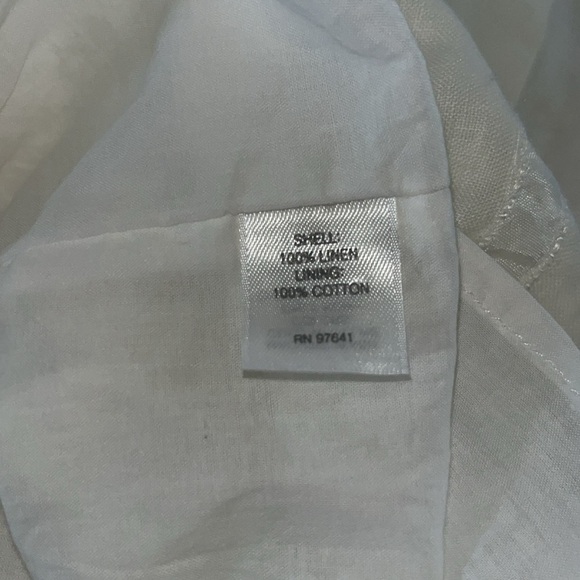 J. Jill Love Linen Sleeveless Shift Dress in white | size Small - Picture 8 of 9